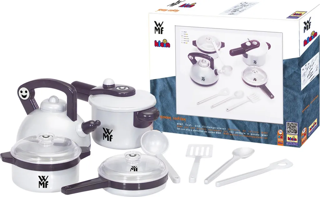 Ustensiles de cuisine enfant Klein WMF 8 pièces argent anti-choc