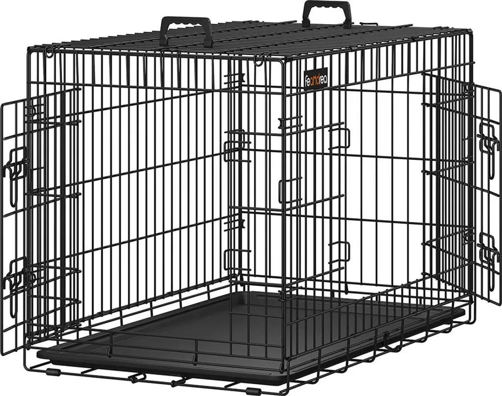 Cage de transport chien Taille L robuste avec double accès et plateau