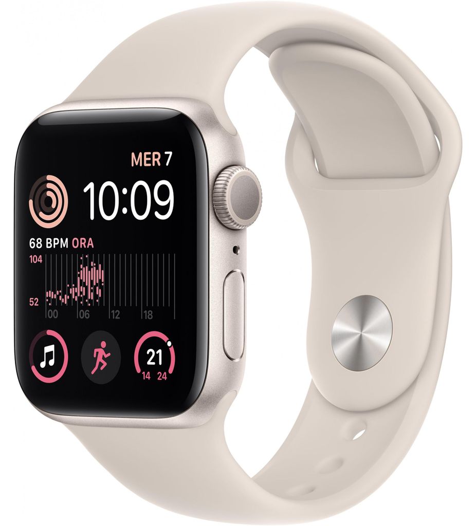 Apple Watch SE 40mm Alu polarstern/Sport polarstern Produktbild 