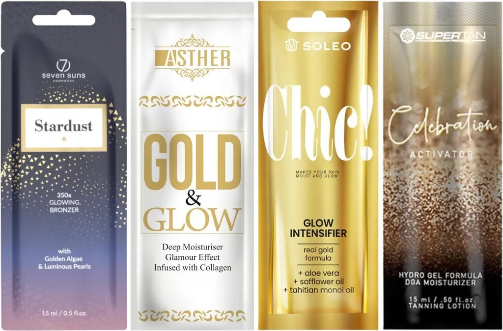 Set 8 Acceleratori Abbronzatura Professionali Oro e Collagene 15ml - 1
