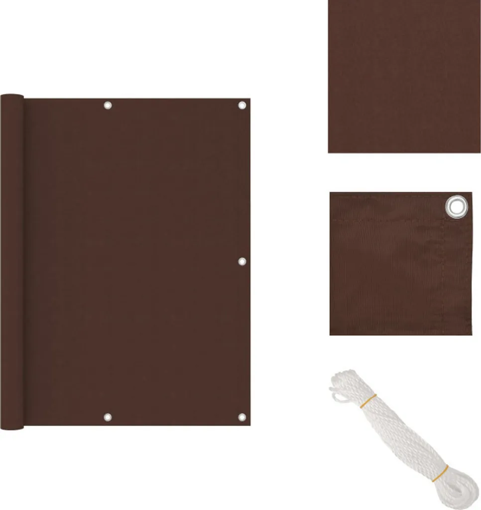 Frangivento Balcone Marrone 120x400 cm vidaXL Oxford Elegante