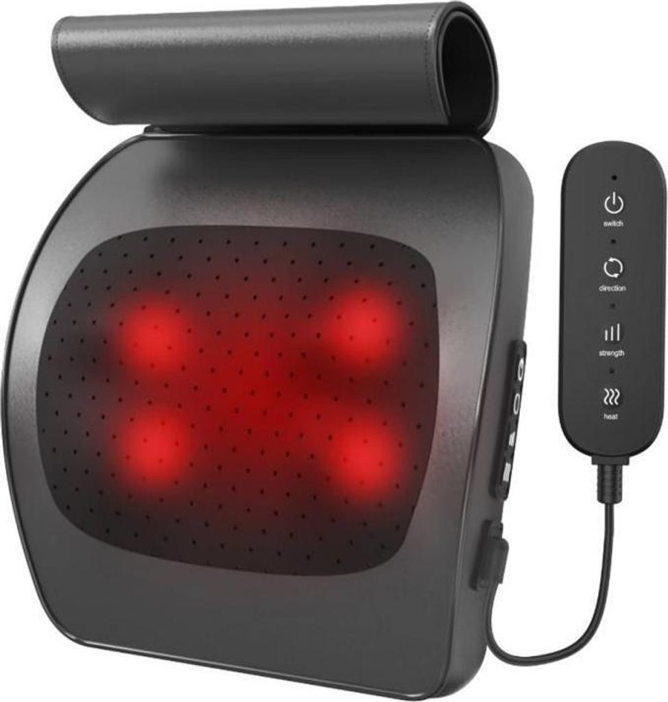 Rückenmassagegerät, Nackenmassagegerät mit Wärmefunktion, für den Rücken, für Schultern, Beine, Füße, zur Entspannung der Körpermuskulatur