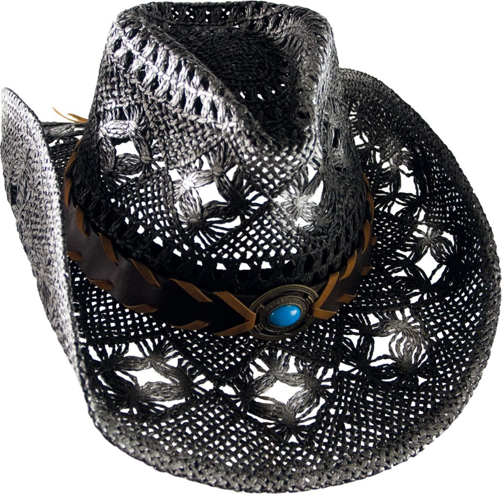 Cowboyhut mit Hutband - Westernhut - Hut Gr. 52 - 59 cm - Produktbild 
