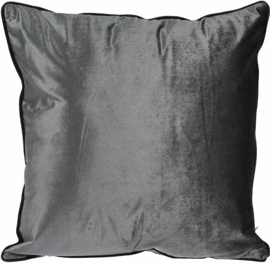 Silbernes Velours-Kissen 45x45 cm