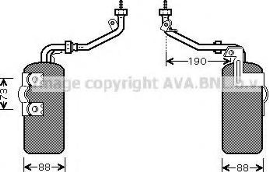 PRASCO Klimatrockner Klimafilter FDD387 für FORD Focus II Schrägheck (DA, HCP, DP) Aluminium