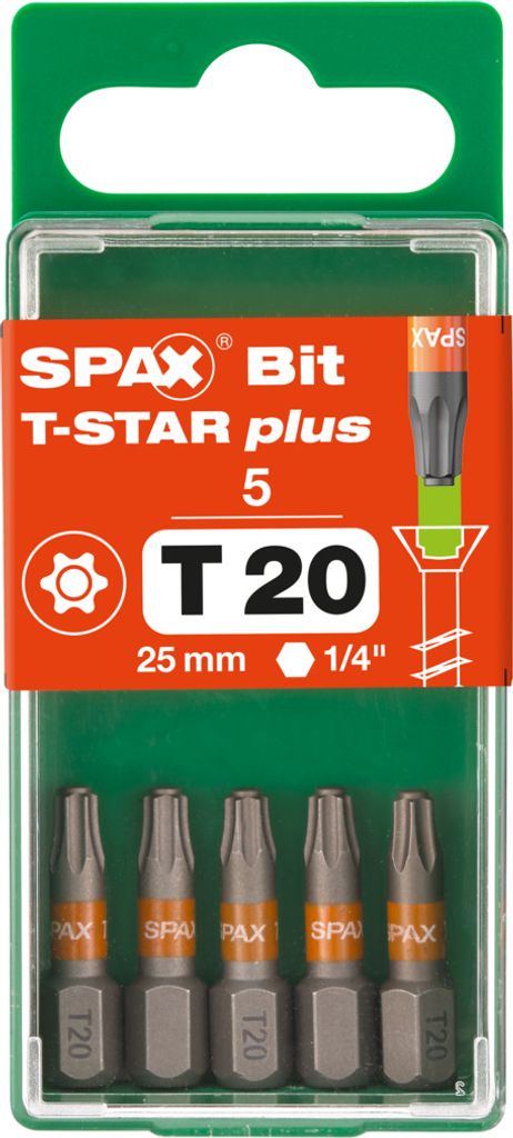 SPAX Bits T -STAR+ T20 1 Blist.a5Bits,25mm Produktbild 12