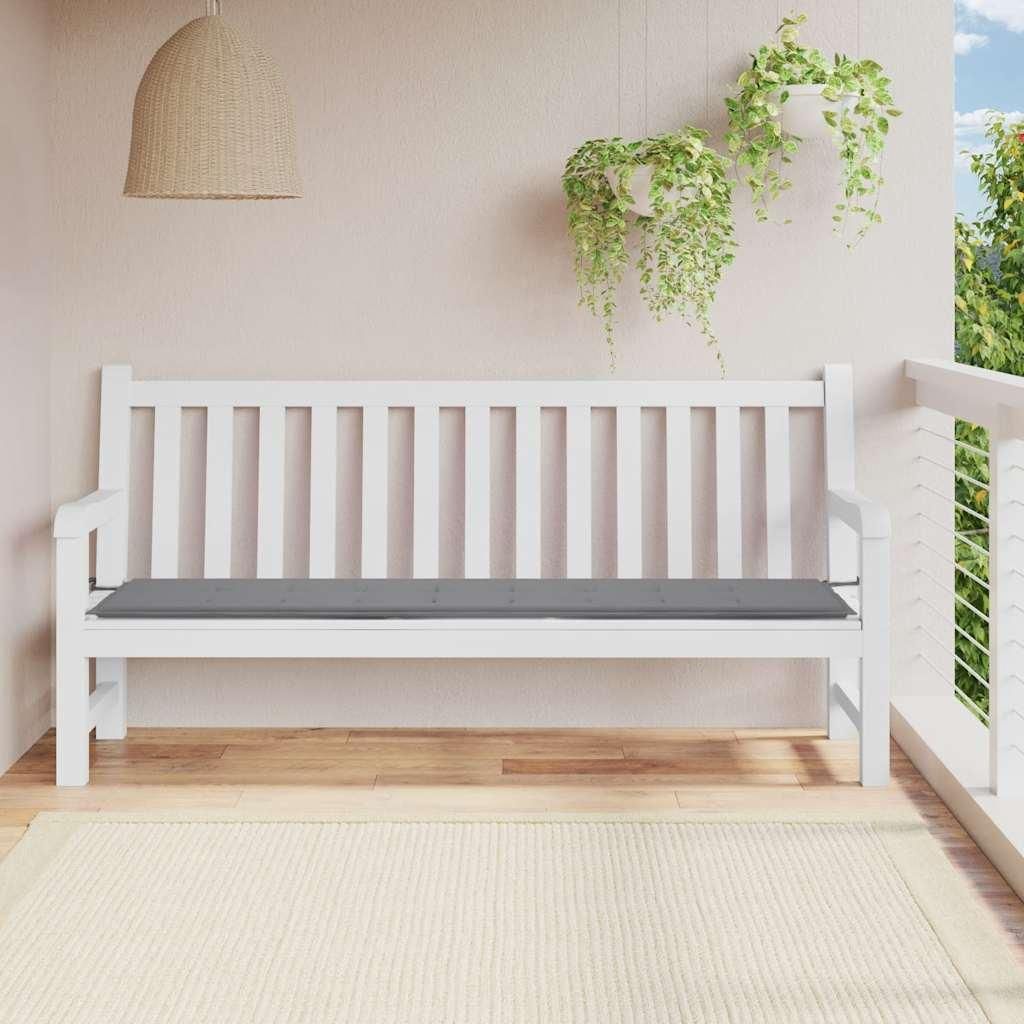 vidaXL Gartenbank-Auflage Grau 200x50x4 cm Oxford-Gewebe