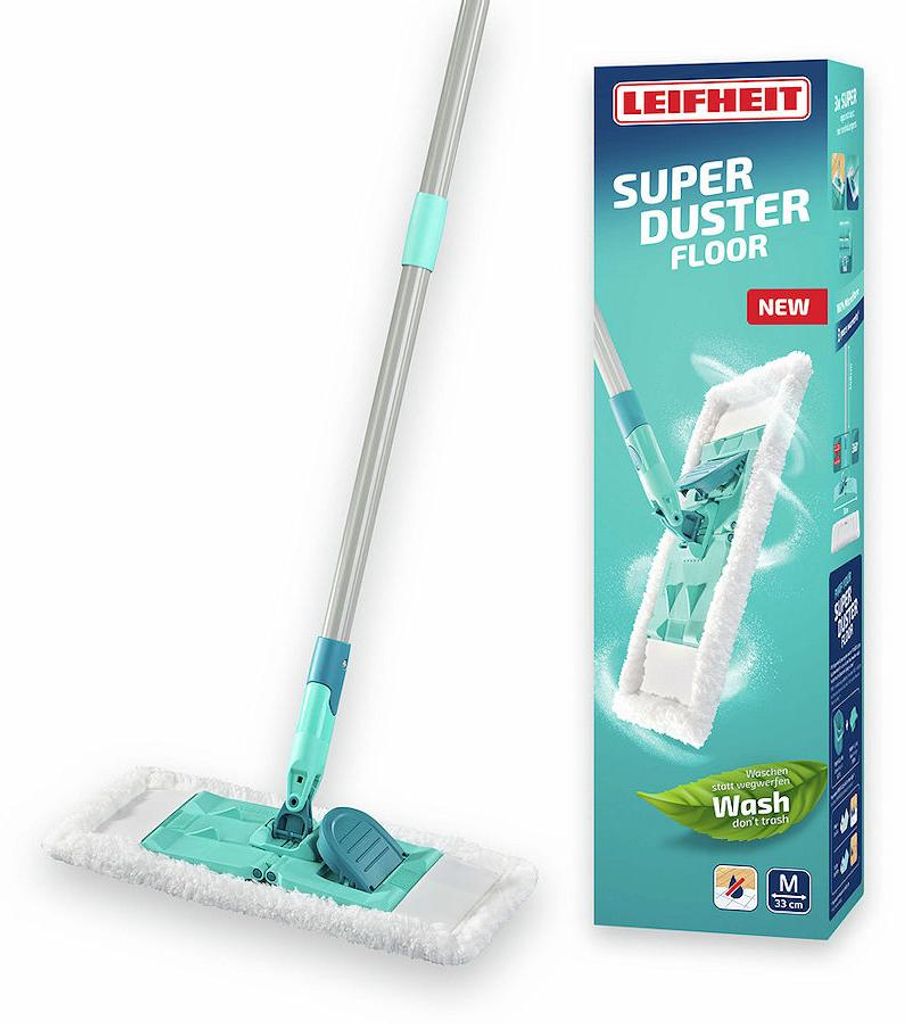 Leifheit Staubwischer SUPERDUSTER Floor grau türkis weiß Kunststoff 39.0 cm