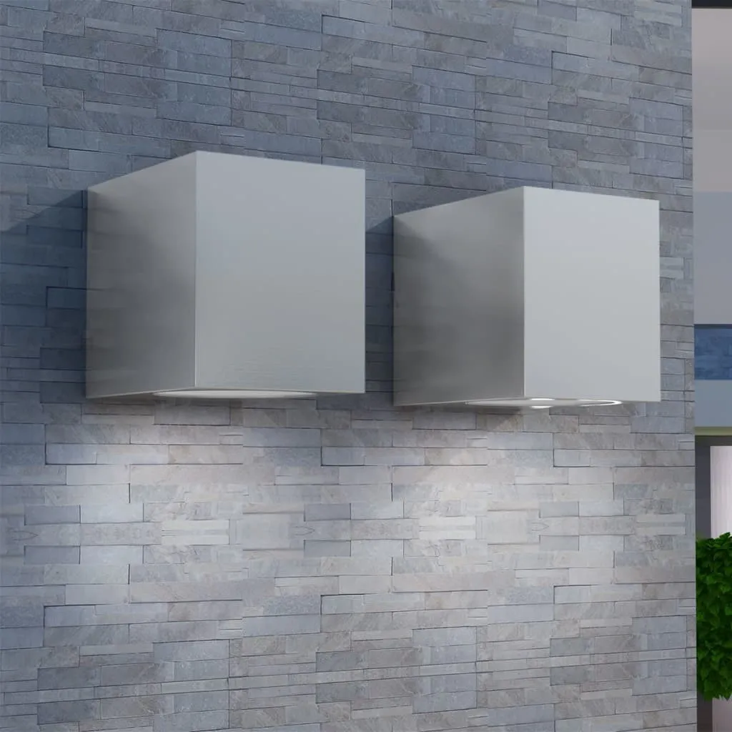 Applique murale extérieure cube lot de 2 lampes pour jardin et terrasse