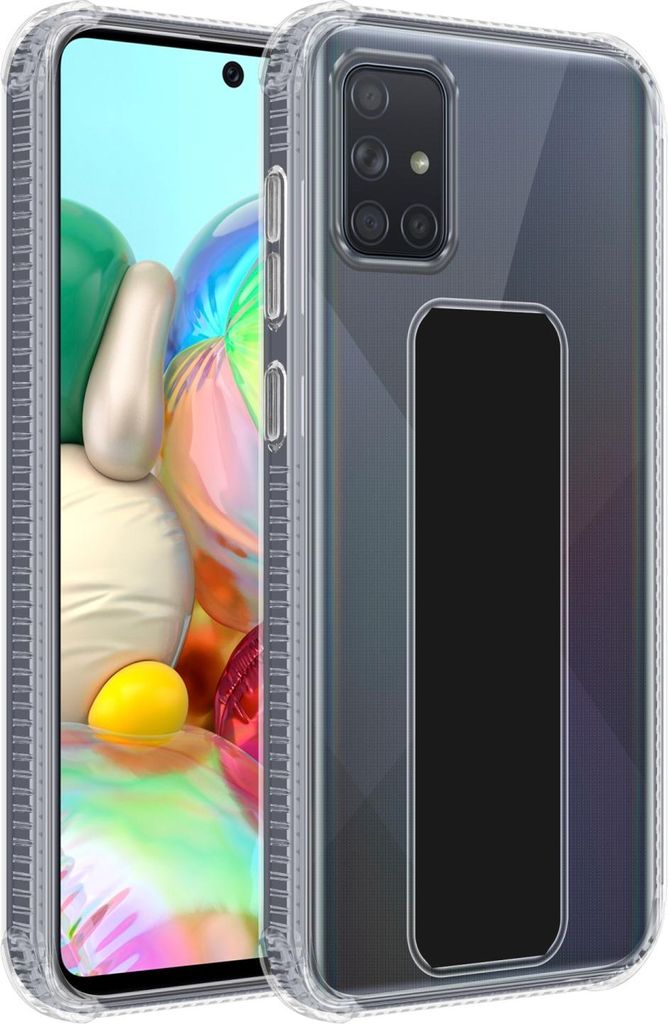 Cadorabo Schutzhülle für Samsung Galaxy A51 4G / M40s Hülle in Schwarz Etui TPU Silikon Case Cover Standfunktion