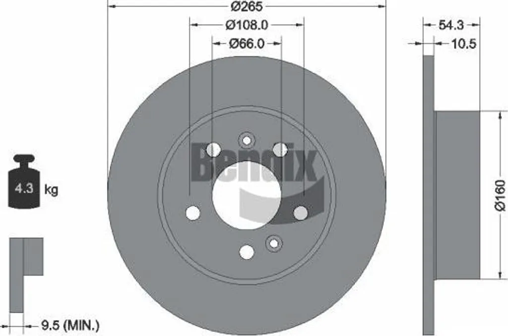Éliminez les vibrations au freinage avec le disque BENDIX BDS1387 Neuf