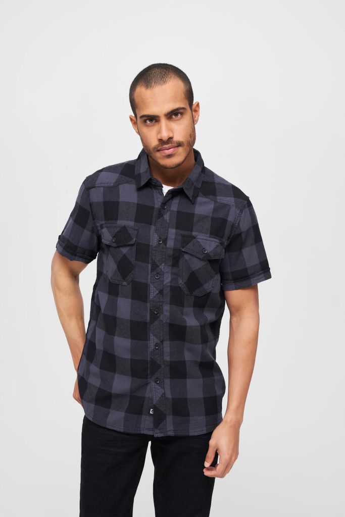 Brandit Karo T-Shirt Größe 3XL Farbe Schwarz/Grau
