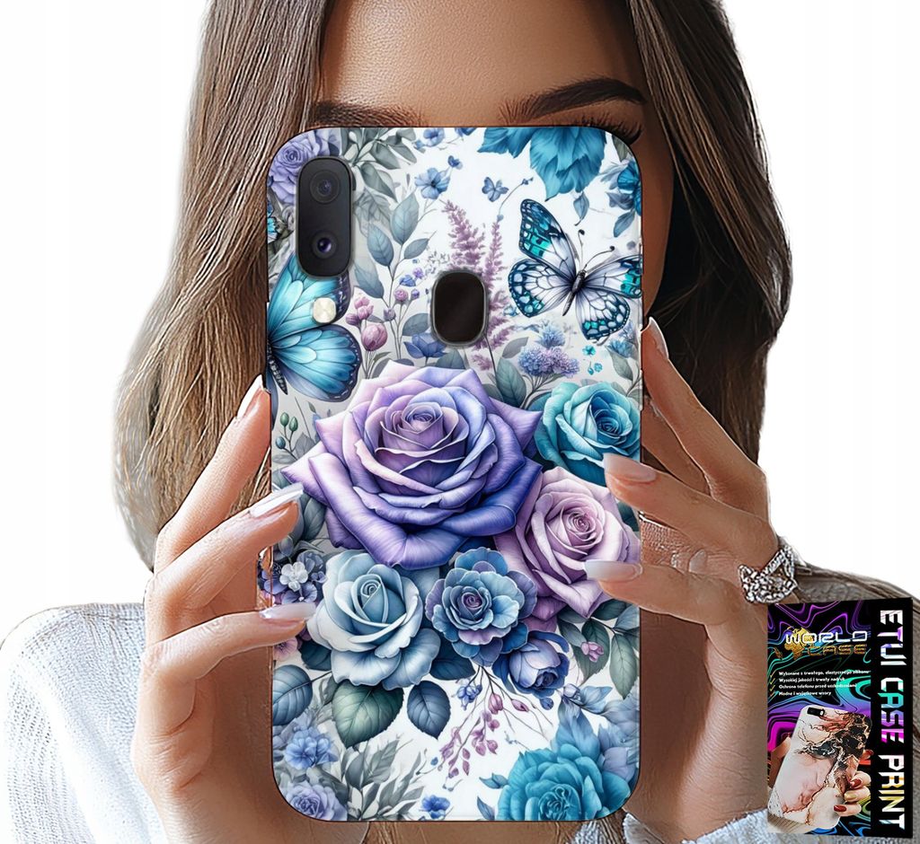 Gehäuse Für Samsung Galaxy A40 - Florale Muster Rosen Fall + Glas