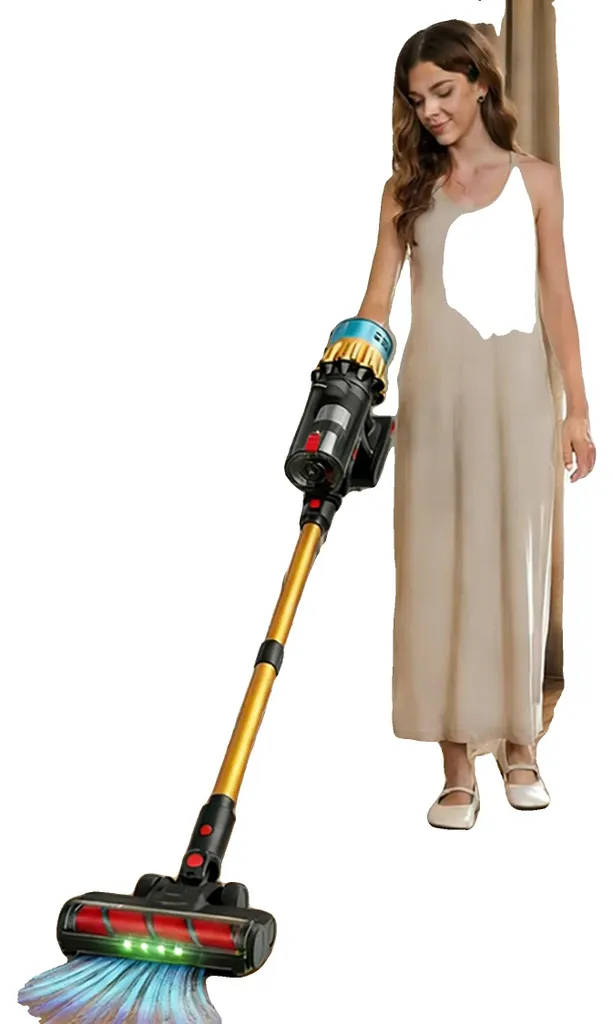 Aspirateur balai sans fil pour poils d'animaux et sols durs HEPA UE