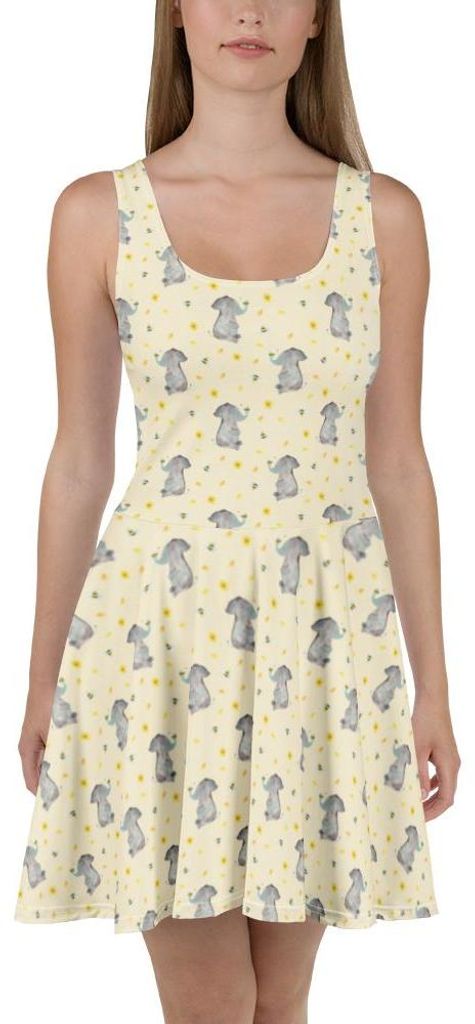 Mr. & Mrs. Panda Kleid Elefant Biene L - Gelb - Geschenk, Liebe, Damen-Sommerkleid, Minikleid, Damenkleid, Sommerkleid, Strandkleid, Heiratsantrag,...