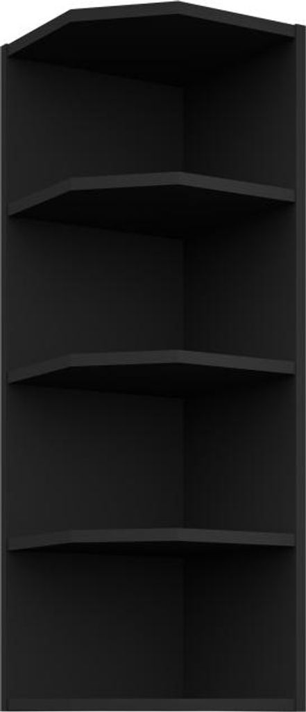 LUNARA hoher Eckschrank – Breite 30 cm, schwarz