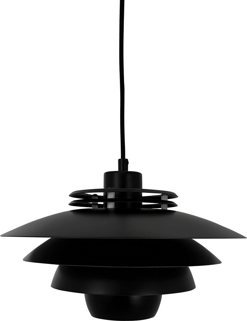 Pendelleuchte LED, Hängelampe, Deckenlampe Pendel, Pendellampe Esstisch, Pendelleuchte für Wohnzimmer, Skandinavische Design, Ejka klein schwarz