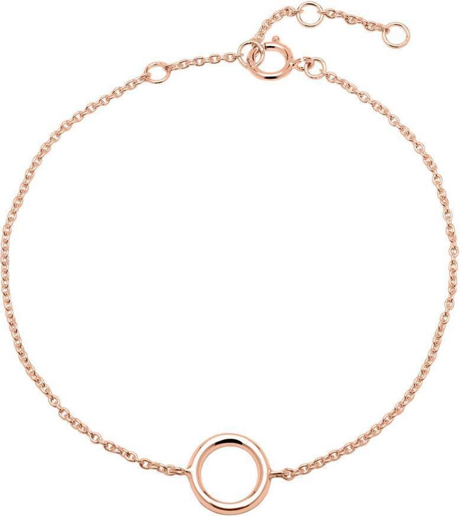 925er Silber Armband Kreis rosévergoldet