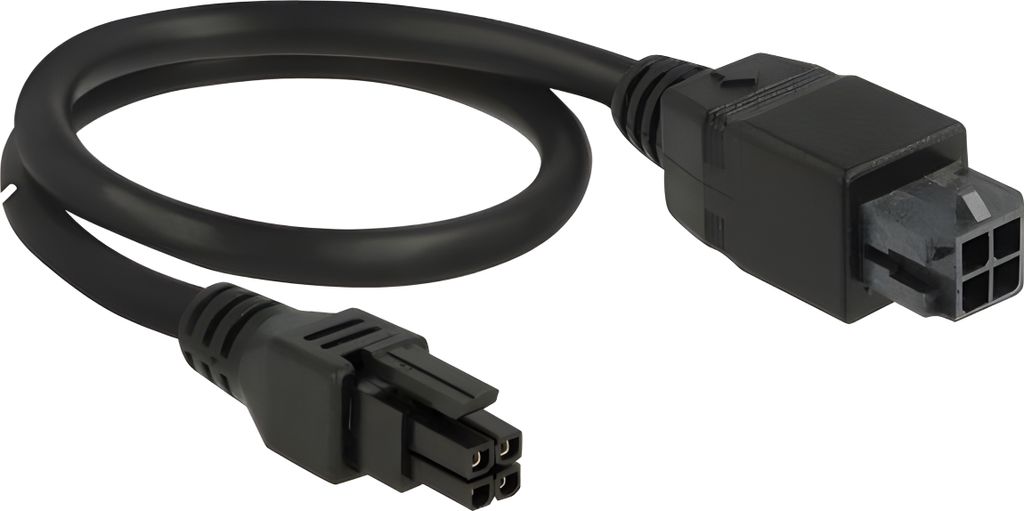 DELOCK MicroFit 3.0 Kabel 4Pin St > Bu 0.30m Produktbild 