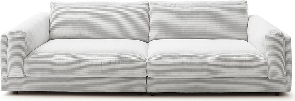 KAWOLA Big Sofa RAINA Cord hellgrau