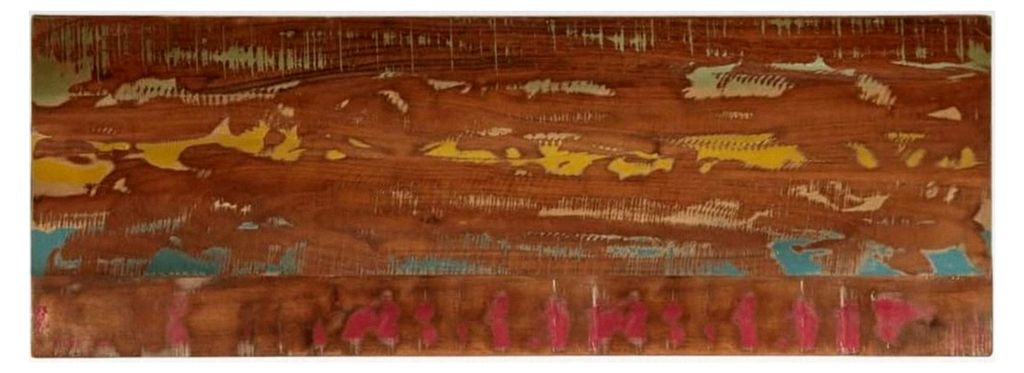 Rechteckige Tischplatte 140 x 60 x 2,5 cm aus Massivholz, Altholz, Tischzubehör