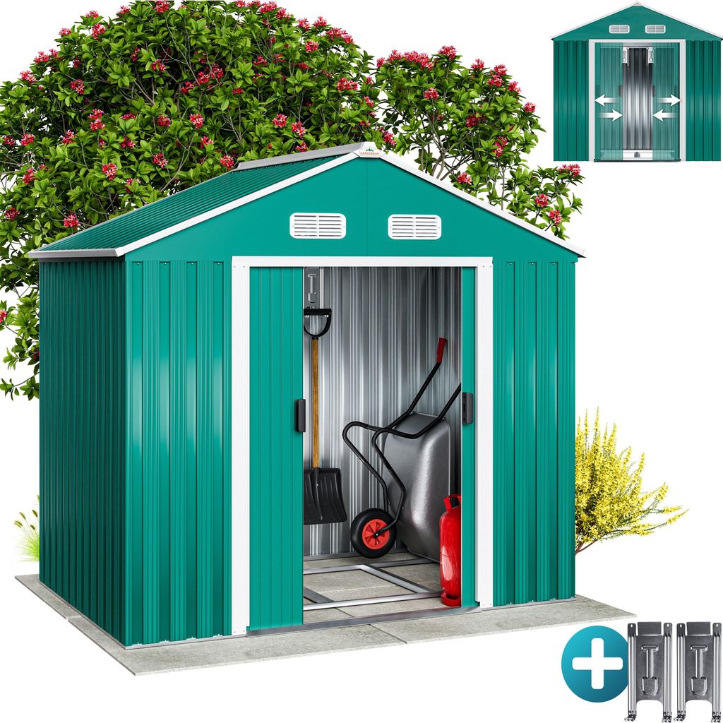 GARDEBRUK® Abri de jardin métal XL 2m² fondation Image du produit 