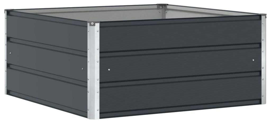 vidaXL Pflanzkübel Anthrazit 100 x 100 x 45 cm Stahl Produktbild 
