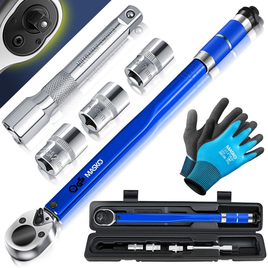 MASKO® Drehmomentschlüssel 6tlg. Set 40-210Nm 1/2 ' CV Produktbild 