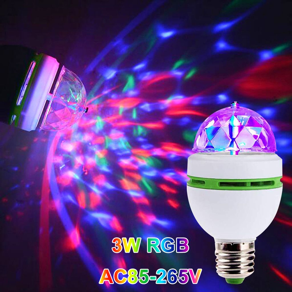 E27 LED Bühnenlicht Lichteffekt RGB DJ Discokugel Party Bühnenbeleuchtung 3W DE 