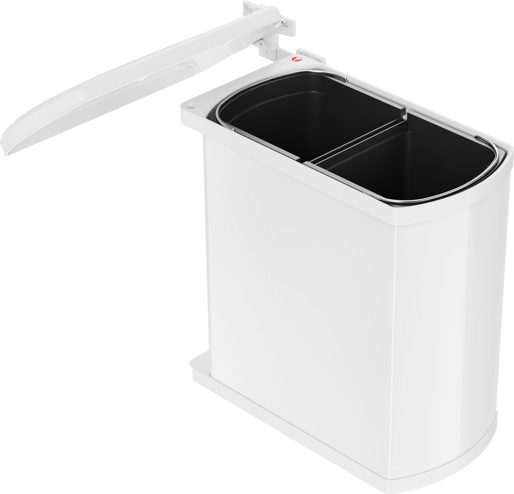 Hailo Duo 3416. Abfallsammler, weiß.  - Mülleimer Produktbild 