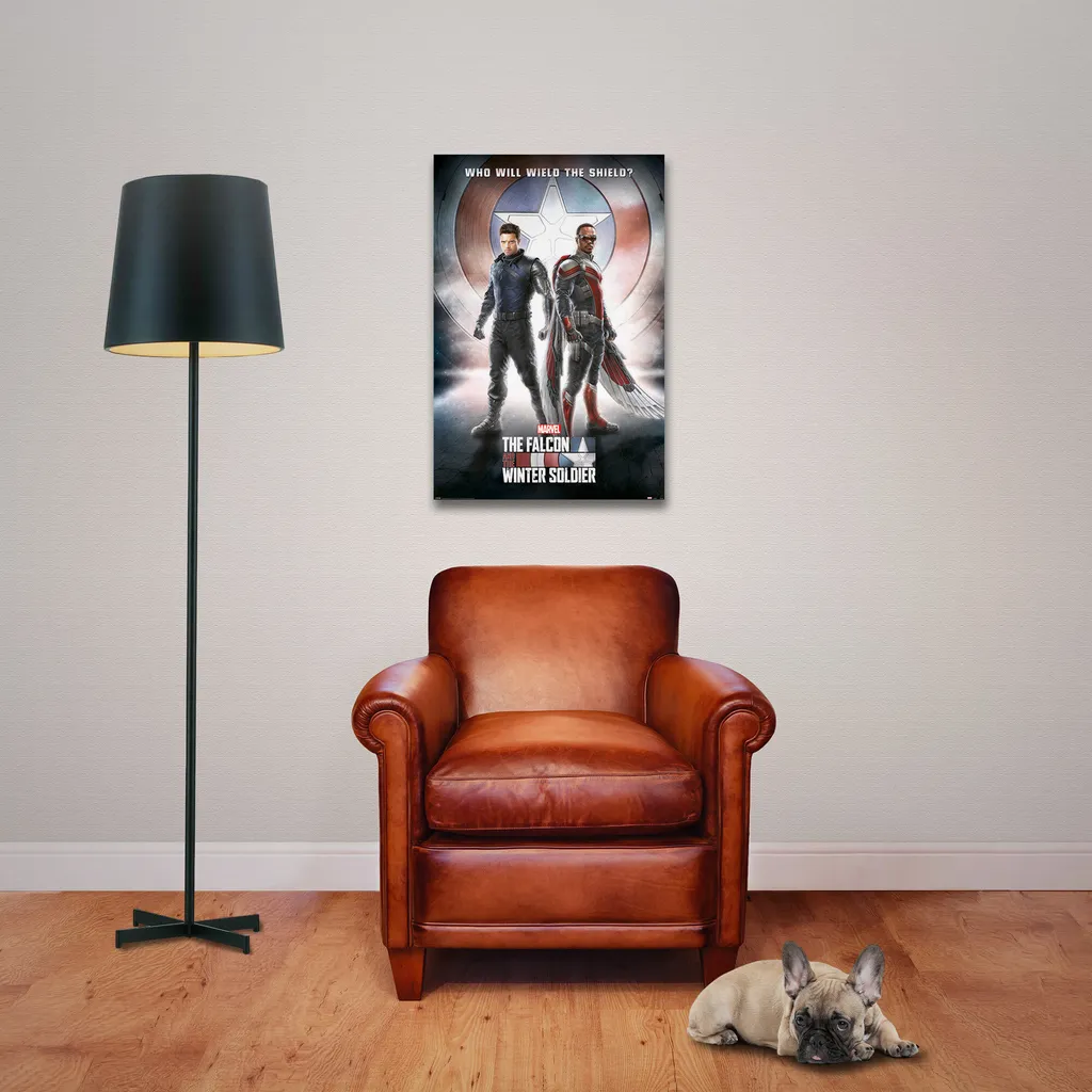 Offerta Poster Falcon e Winter Soldier con Cornice Rovere Shinsuke 61x91