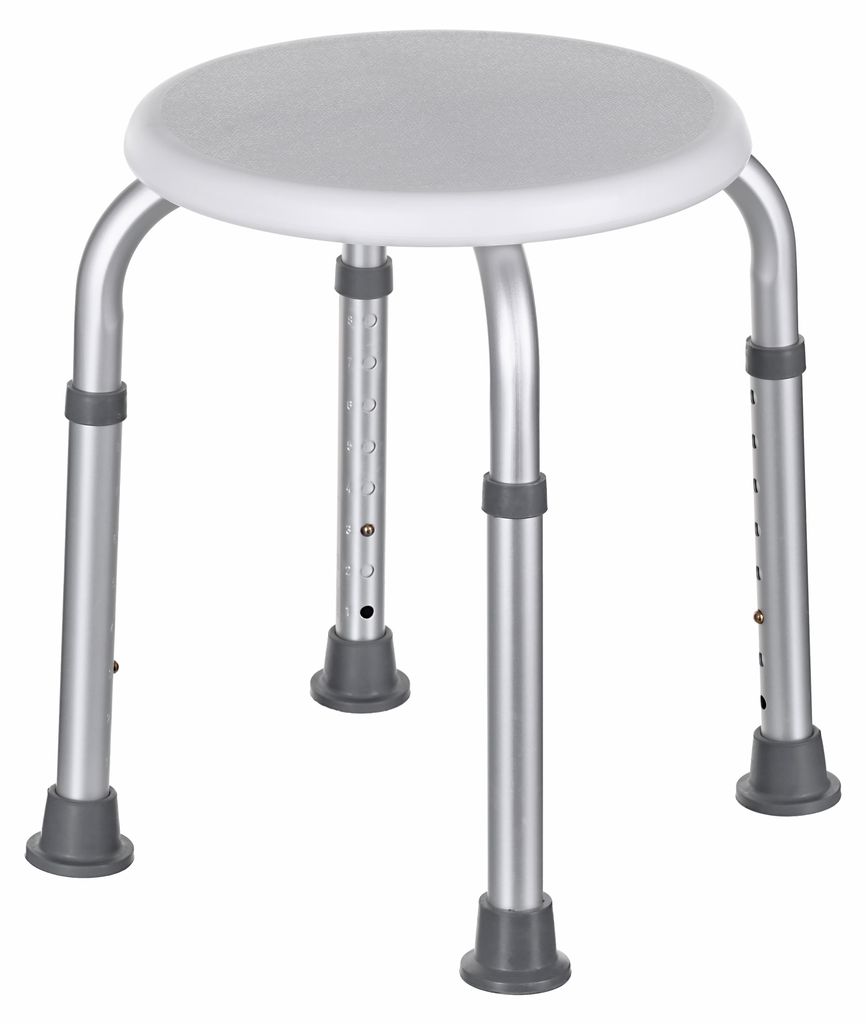 Tabouret de douche rond en aluminium Image du produit 