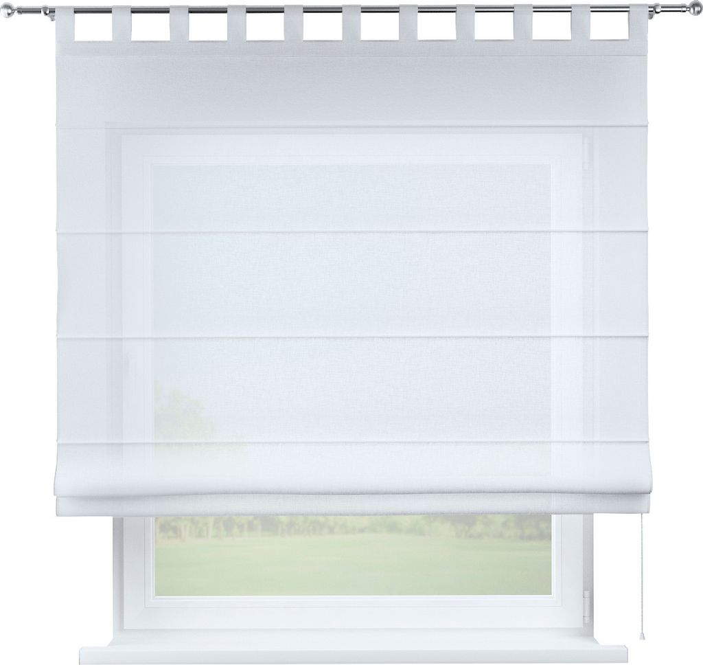 Dekoria Raffrollo Verona, weiß, 100 x 170 cm