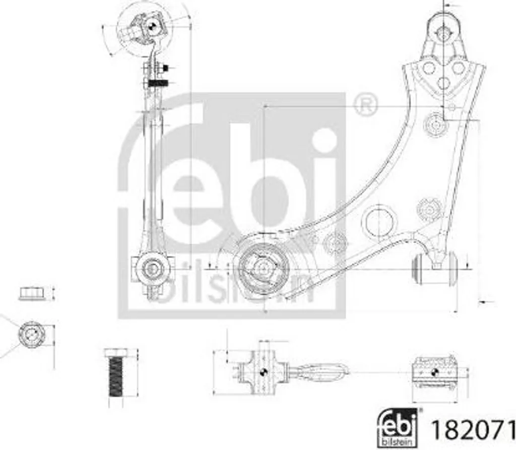 Bras de suspension pour rénovation train avant 500X et Jeep Renegade FEBI