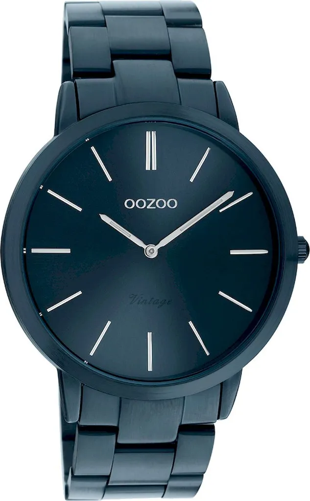 Montre OOZOO Vintage C20102 Bleu Foncé - Design Minimaliste Extra-Plat