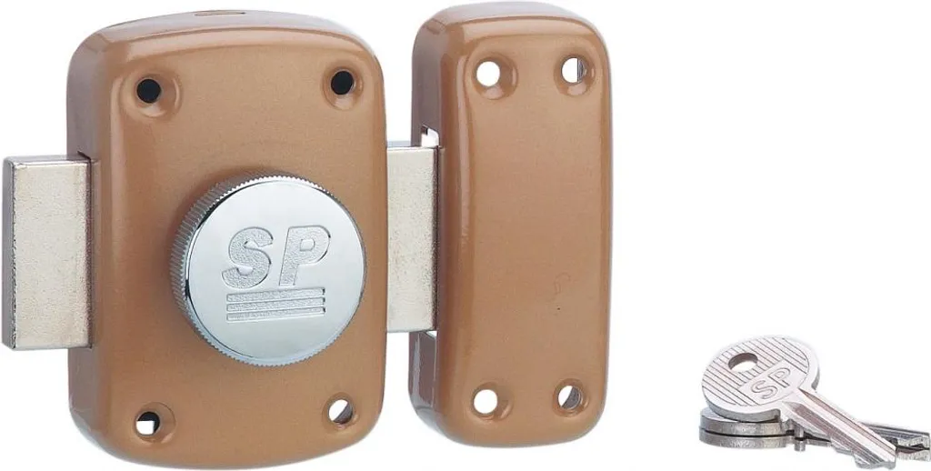 Verrou de chambre à bouton bronze, cylindre 35mm pour porte de maison