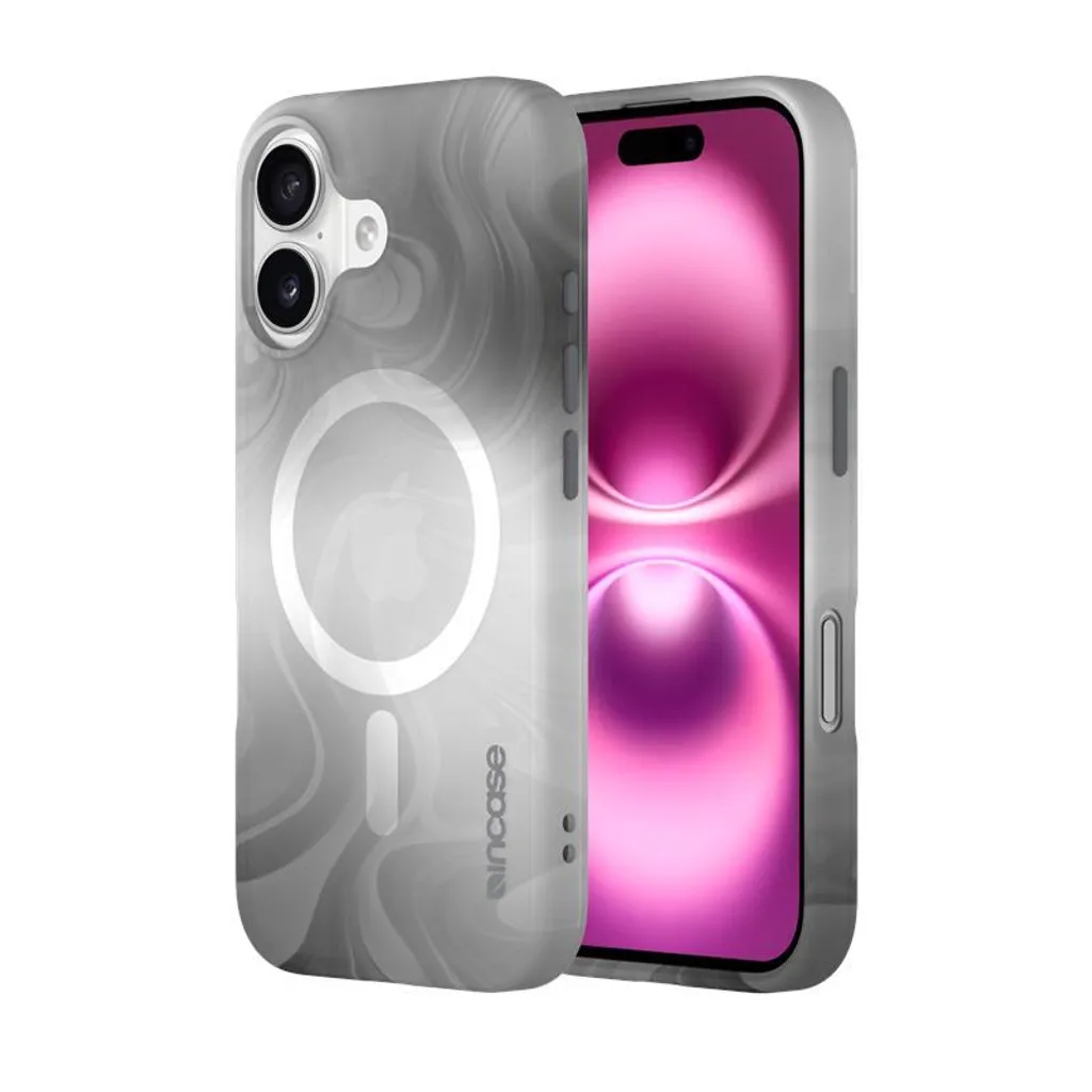 Incase Halo Case MagSafe - Custodia per iPhone 16 (Oil Slick Smoke)