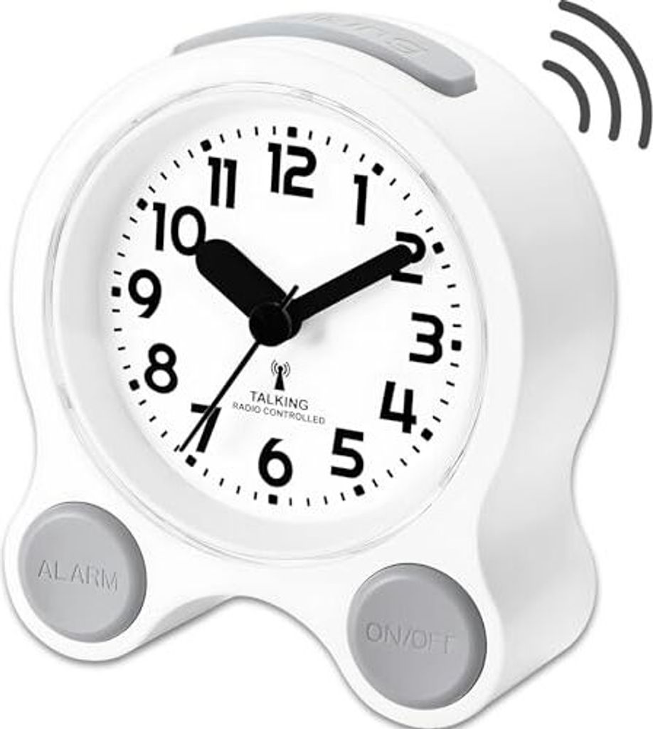 Diese Funksprechende Uhr mit Verstellbarer Weckfunktion ist perfekt geeignet für Senioren und Sehbehinderte. Sie verfügt über eine automatische