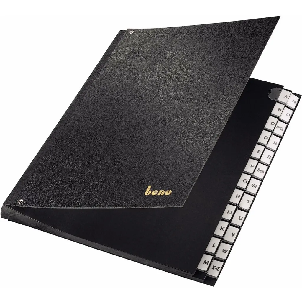 Bene 75100 Classeur de pupitre dur A-Z Noir pour Organisation Bureau