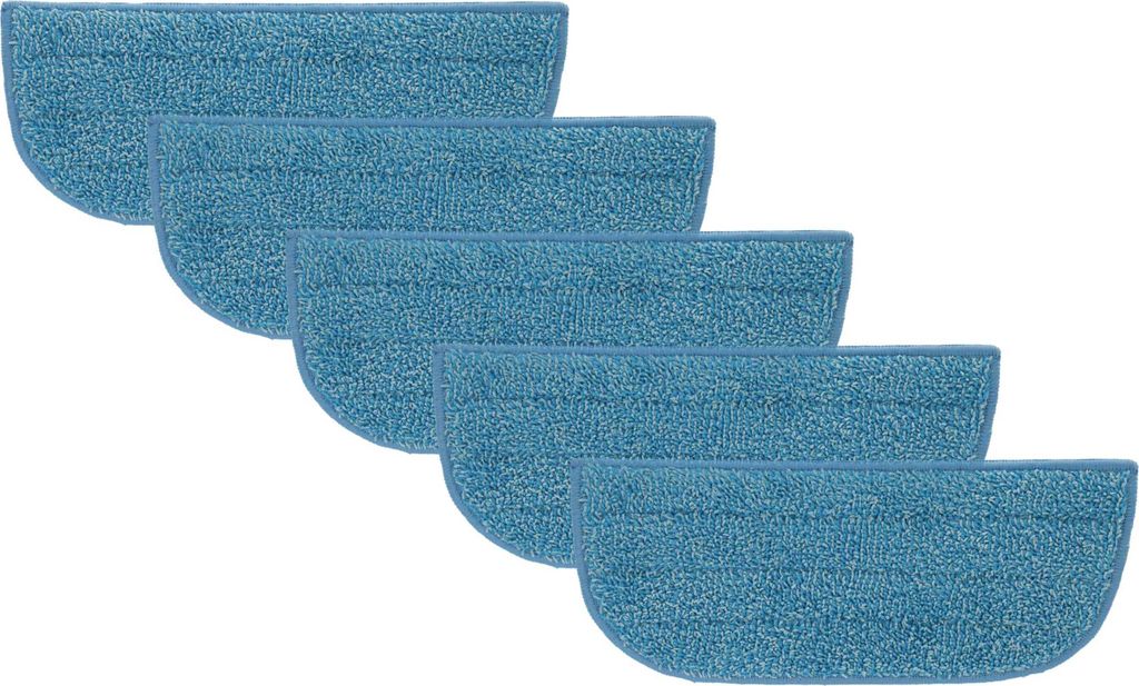 vhbw 5x Wischbezug Ersatz für Philips CP1055/01, 432200493831 für Dampfreiniger - Mikrofaser Blau 28,5 x 11,5 x 0,9cm