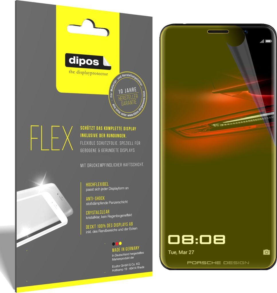 3x Schutzfolie für Huawei Mate RS Porsche Design Folie, Produktbild 