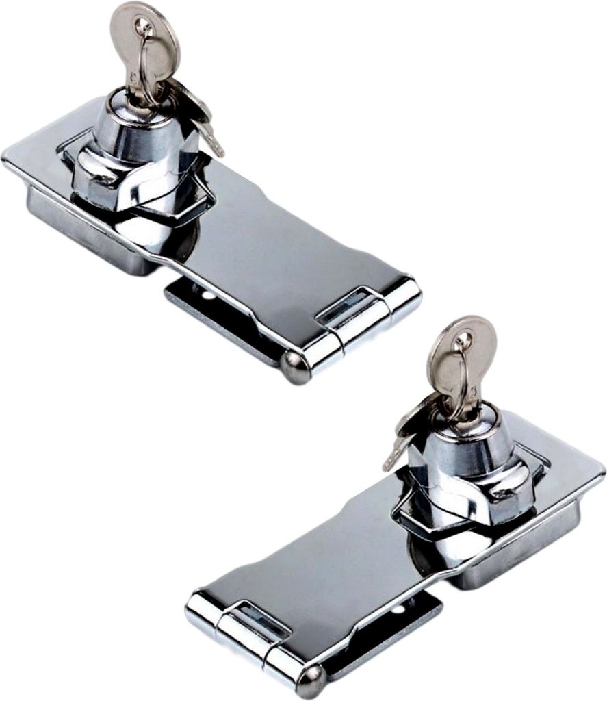 2er Set 105mm x 40mm abschließbare Überfalle mit Schloss Produktbild 