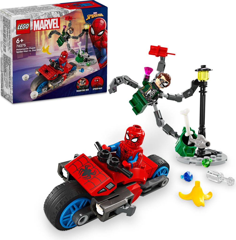 LEGO® Marvel 76275 Pościg motocyklowy Spider-Man kontra Doc Zdjęcie produktu 