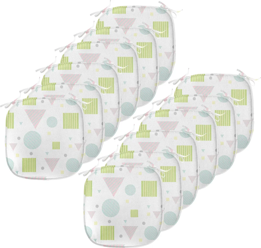 Coussin de Chaise Anti-Tache et Antidérapant 40x40 cm Lot de 12 Vert