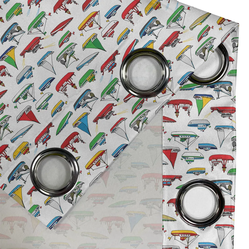 ABAKUHAUS Tenda con occhielli nautica, mazzo di contenitori colorati motoscafo peschereccio peschereccio a strascico concetto di imbarcazione, tende decorative a 2 pannelli per finestre, 280 cm x 245 cm, multicolore - 3