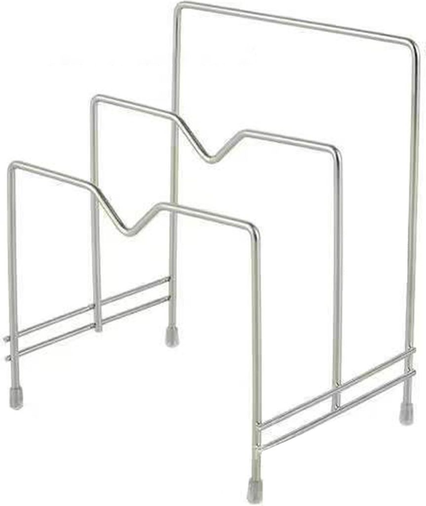 Topfdeckelhalter aus Edelstahl, modern, robust, stehend, multifunktional, für die Arbeitsplatte, Schneidebrett, Plattenschneider, Aufbewahrungsreg...