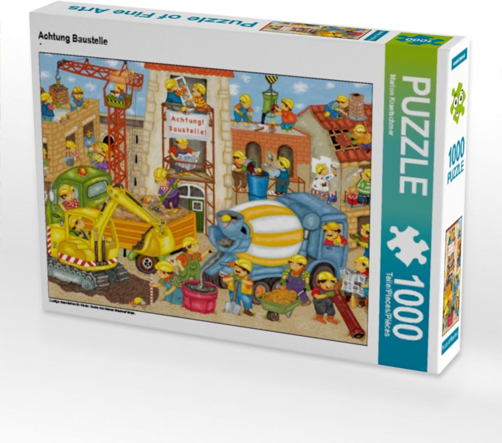 Calvendo Achtung Baustelle 1000 Teile Puzzle quer 640x480mm, Kraetschmer Marion; 7346705