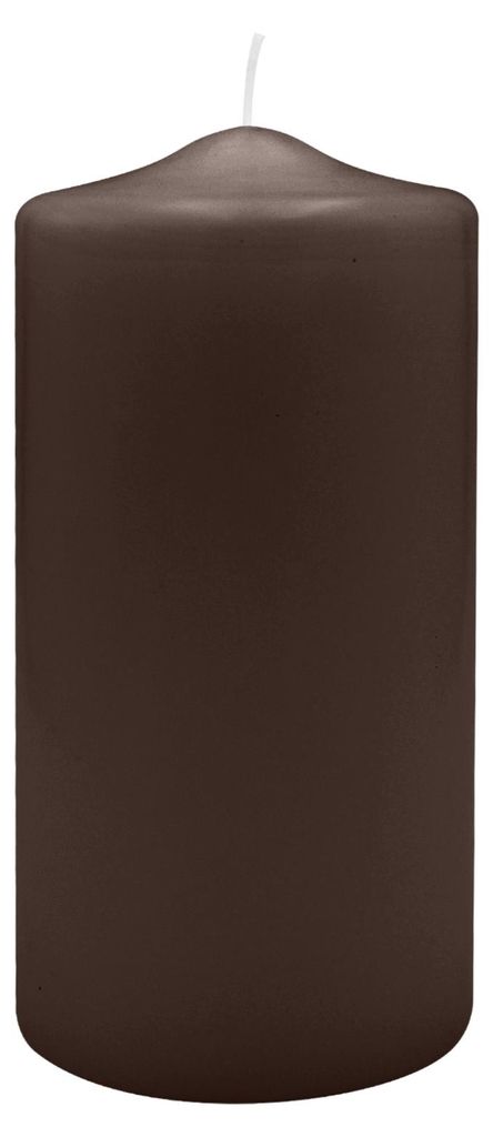 Spitzkopf Stumpen Kerzen Chocolate Schokolade 20 x Ø 9 cm, 6 Stück