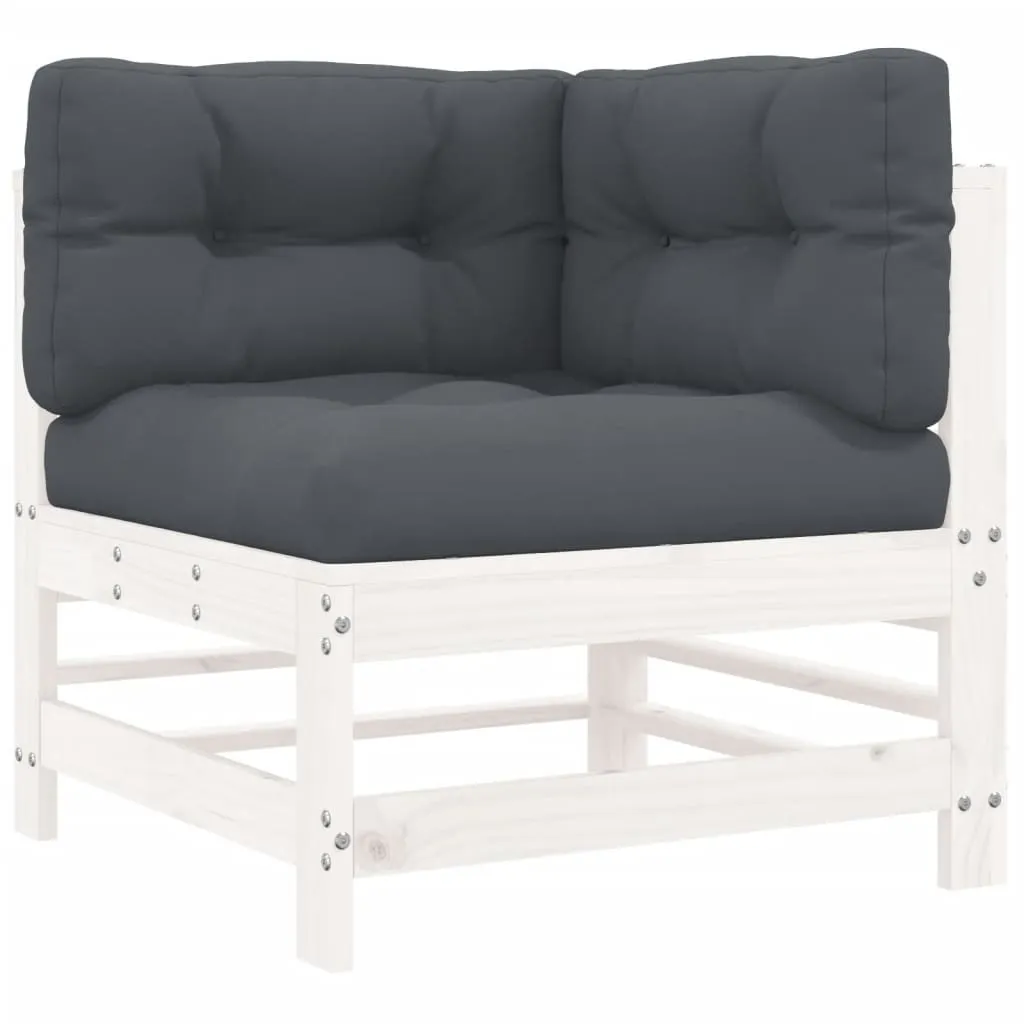 SYFAX™ Divano Angolare Bianco Design Minimalista - Arredo Pino Massello