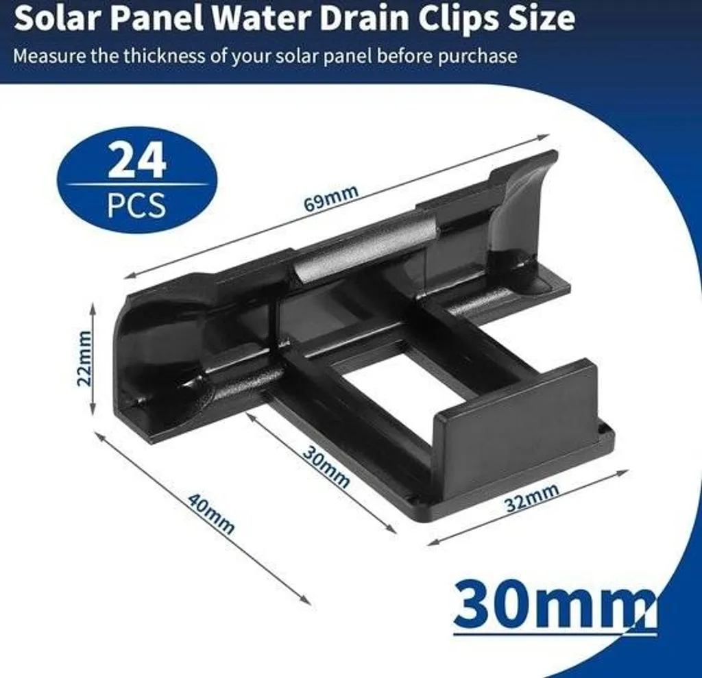 Drainage de l'eau pour panneaux solaires - Solution 24 clips efficaces